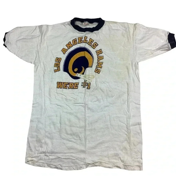 Vintage Los Angeles Rams NFL ringer Tshirt - Picture 1 of 6